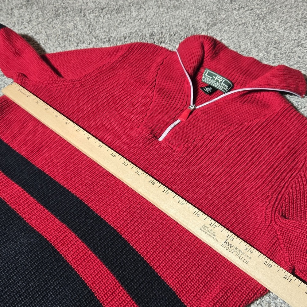 L - RL Ralph Lauren Active Womens XL Knit Mock Turtle Neck Quarter Zip Pullover - Picture 10 of 15
